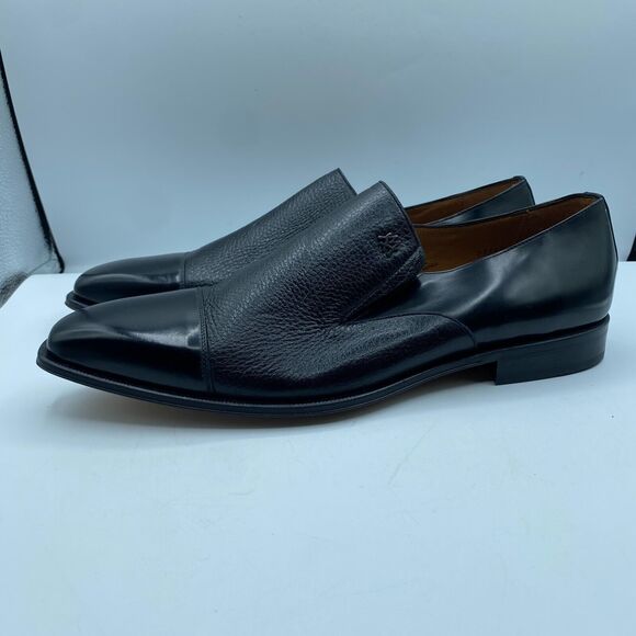 Mezlan Milani Loafer Mens 13M Black Deerskin Calfskin Leather Shoes Classy NWOB main image 9